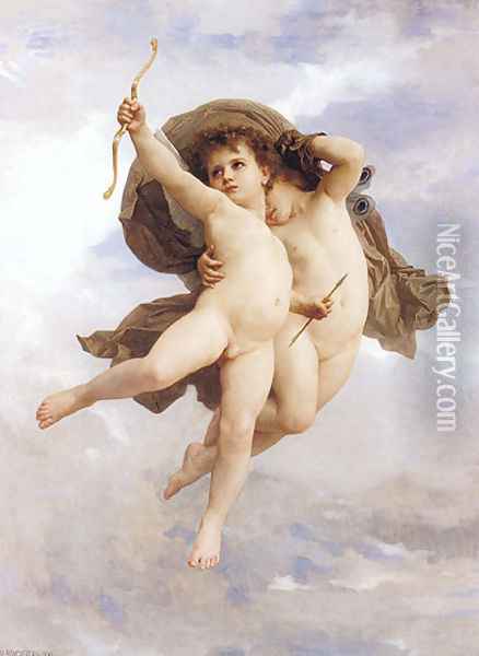 Victorious Love Oil Painting - William-Adolphe Bouguereau