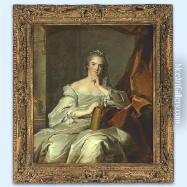 Portrait Of Madame Henriette, Daughter Of Louis Xv, As A Vestal, Representing Fire Oil Painting - Jean-Marc Nattier