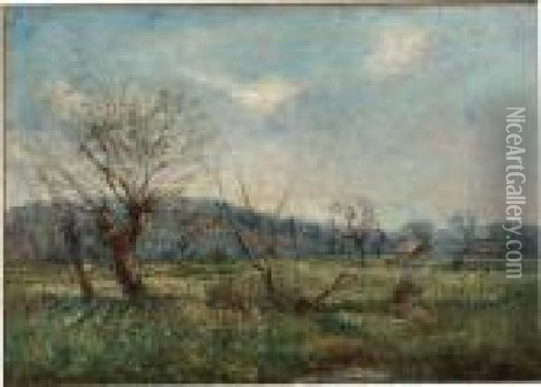 Impressionistic Spring Landscape Oil Painting - Jose Weiss