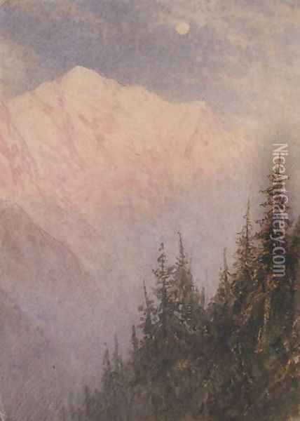 Mont Blanc 1870 Oil Painting - William Gersham Collingwood