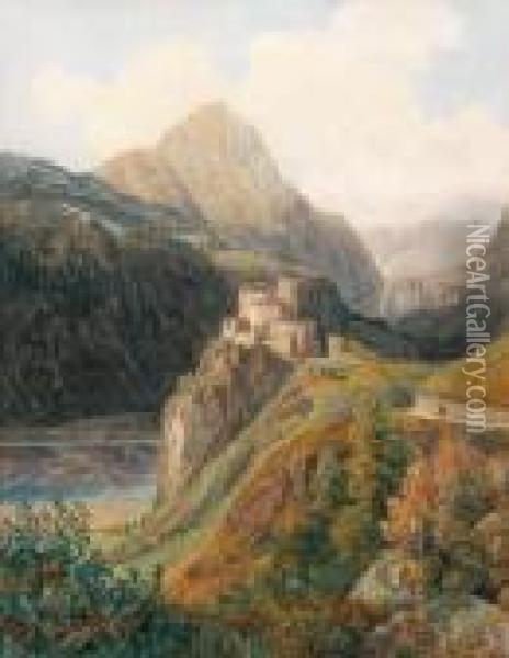 Schlos Weissenstein Bei Matrei In Osttirol Oil Painting - Thomas Ender