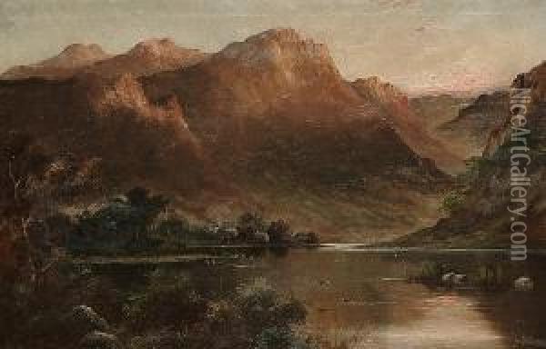 Highland Landscapes At Sunset Oil Painting - Jack Ducker