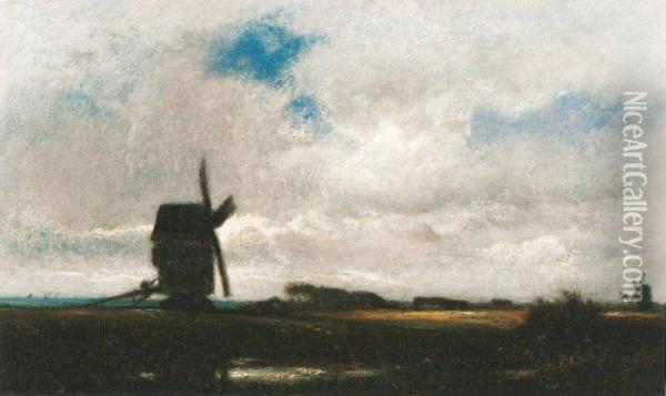 Moulin En Normandie En Bord De Mer Oil Painting - Jules Dupre