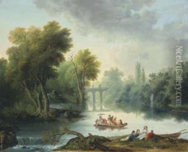 Concert Champetre Oil Painting - Jean-Baptiste Hilaire