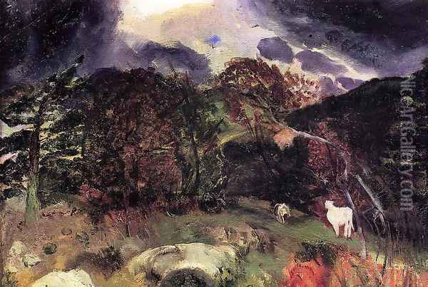 A Wild Place Oil Painting - George Wesley Bellows
