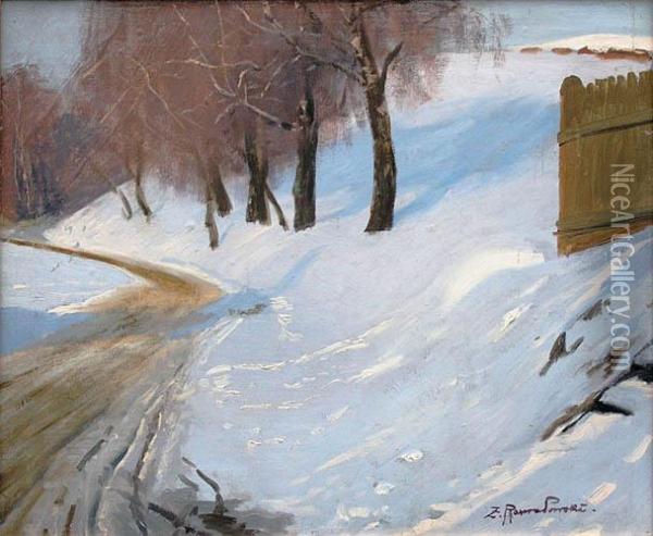 Pejzaz Zimowy Oil Painting - Zygmunt Rozwadowski
