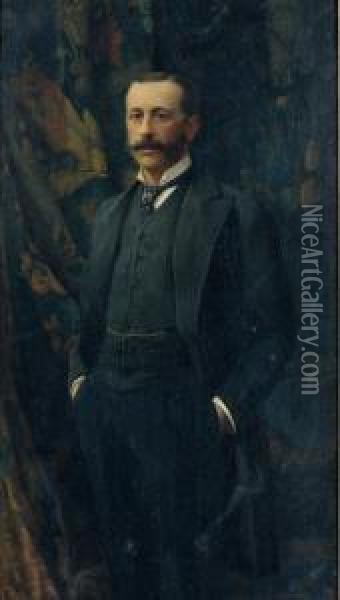 Portrait Du Marquis Philippe De Croix Oil Painting - Jean Pierre Charles Chabannes La Palice