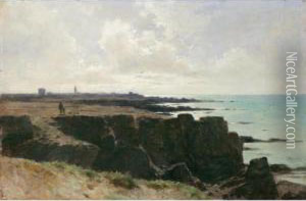 Bord De L'ocean Oil Painting - Gustave Castan