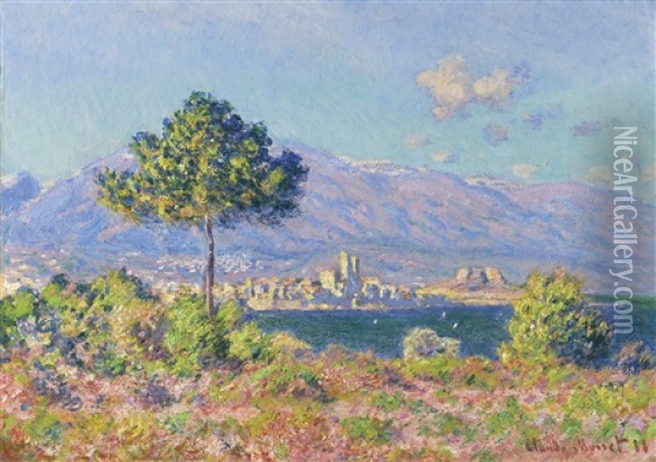 Antibes, Vue Du Plateau Notre-dame Oil Painting - Claude Monet