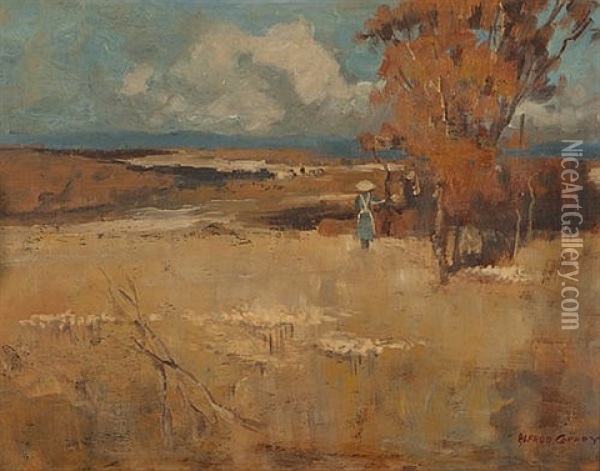 Summer Landscape Oil Painting - Alfred Coffey