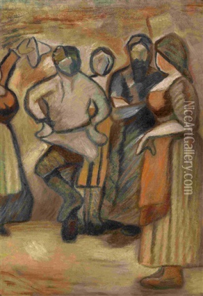 The Dance Oil Painting - Alexei Alekseevitsch Morgunov