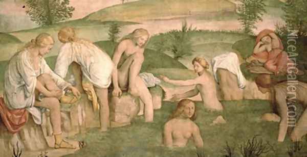 Bath of Psyche 1520-23 Oil Painting - Bernardino Luini