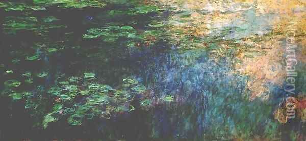 Reflections On The Water Oil Painting - Claude Oscar Monet