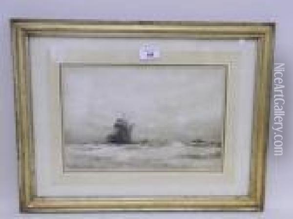 Ships At Sea Oil Painting - Frederick James Aldridge