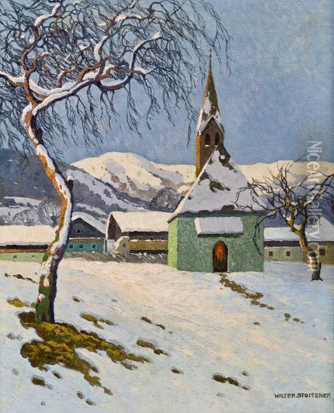 Kapelle In Bramberg Oil Painting - Walter Stoitzner