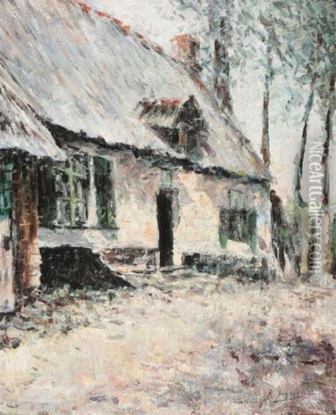 Farmhouse Oil Painting - Rene Jansens