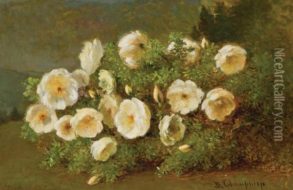 Wild Flowers Oil Painting - Benjamin Champney