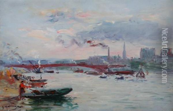 River View Oil Painting - Gustave Madelain