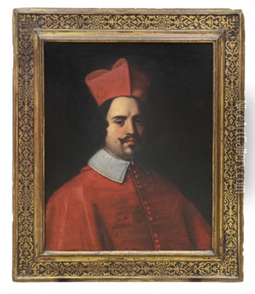 Ritratto Di Cardinale (carlo Pio Di Savoia?) Oil Painting - Francesco Costanzo Catanio