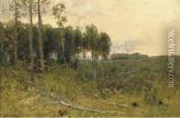 Wooded Landscape Oil Painting - Isaak Ilyich Levitan