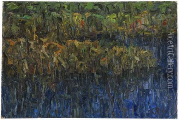 Erlinger See Oil Painting - Christian Rohlfs
