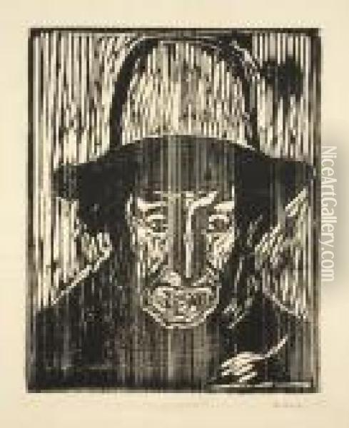 Der Alte Fischer Oil Painting - Edvard Munch