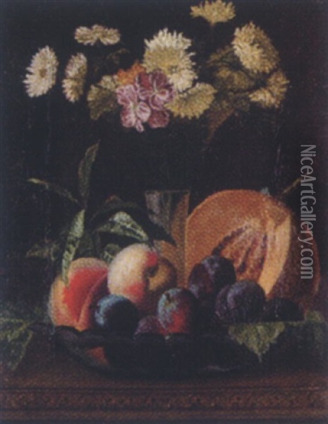 Untitled - Floral Still Life Oil Painting - Sebastiaan Theodorus Voorn Boers