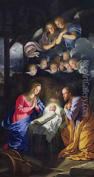 Nativity Oil Painting - Philippe de Champaigne