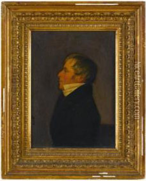Profile Of A Gentleman Oil Painting - Jacob Eichholtz