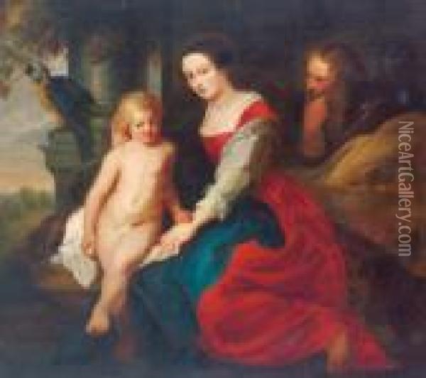 Die Heilige Familie Oil Painting - Peter Paul Rubens