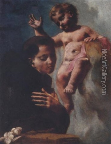 The Ecstasy Of Saint Anthony Of Padua Oil Painting - Francesco Capella