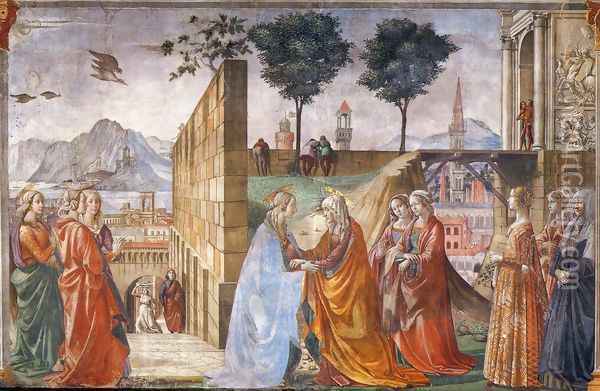 Visitation2 Oil Painting - Domenico Ghirlandaio