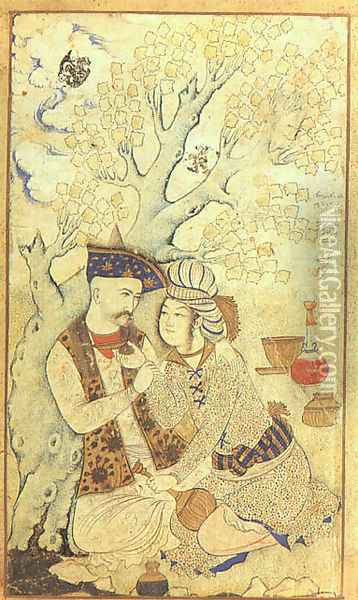 Shah Abbas I, 1627 Oil Painting - Iranian Unknown Masters