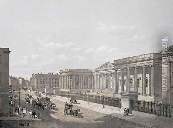 The British Museum, engraved by William Simpson (1823-99), pub. 1852 by Lloyd Bros. & Co. Oil Painting - Edmund Walker