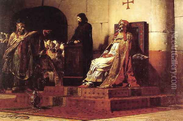Pope Formosus and Stephen VII Oil Painting - Jean-Paul Laurens