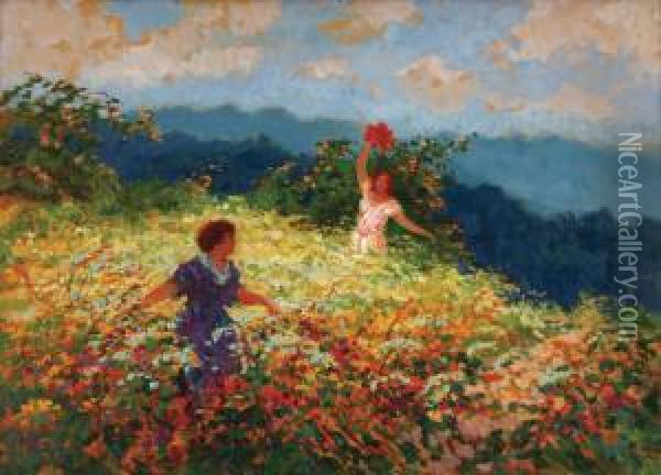 Joy Of Summer Oil Painting - Karel Langer