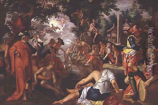 The Baptism of Christ Oil Painting - Joachim Anthonisz Uytewael