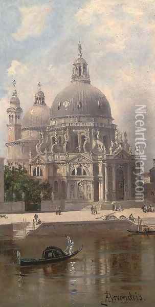 Santa Maria della Salute, Venice 2 Oil Painting - Antonietta Brandeis