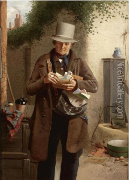 The Postman Oil Painting - William Edward Millner