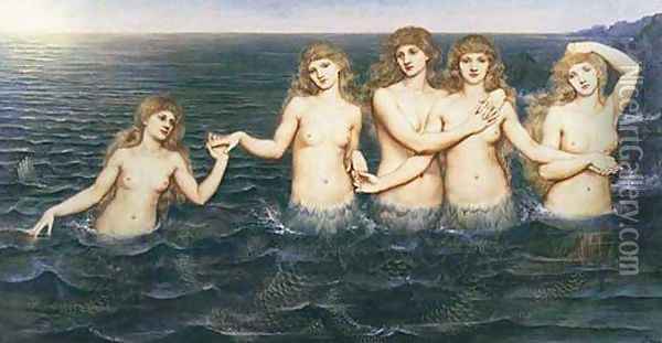 The Sea Maidens Oil Painting - Evelyn Pickering De Morgan