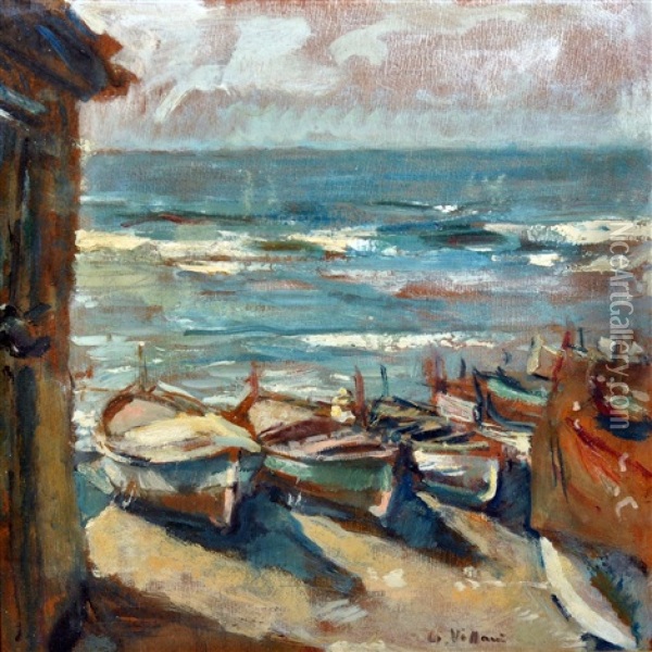 Barche A Secco Oil Painting - Gennaro Villani