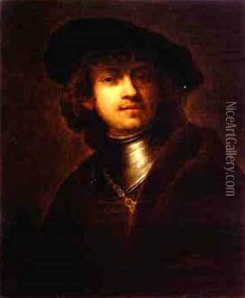 Self Portrait As A Young Man Oil Painting -  Rembrandt van Rijn