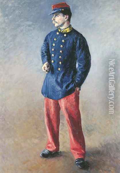 Un soldat Oil Painting - Gustave Caillebotte