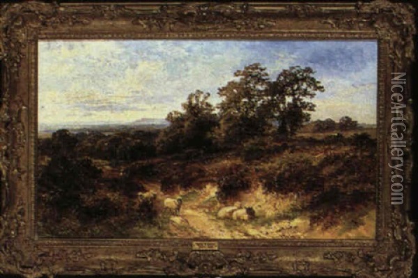 On The Surrey Hills Looking To Blackdown Oil Painting - Walter Wallor Caffyn