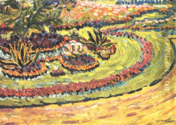 Blumenbeete Oil Painting - Ernst Ludwig Kirchner