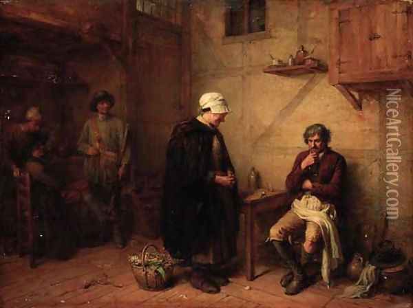 The reconciliation Oil Painting - Jean-Baptiste Madou