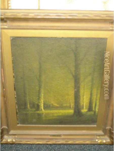 Wooded Landscape Oil Painting - Harvey Joiner