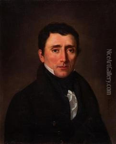 Portrait D'homme Oil Painting - Joseph Jean Vaudechamp