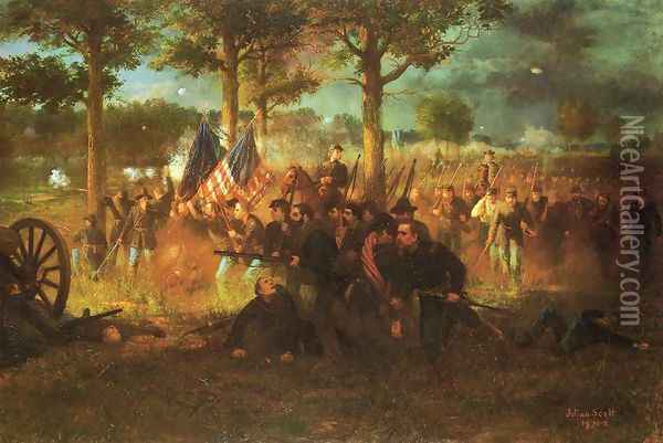 Vermont Division at The Battle of Chancellorsville Oil Painting - Julian Scott