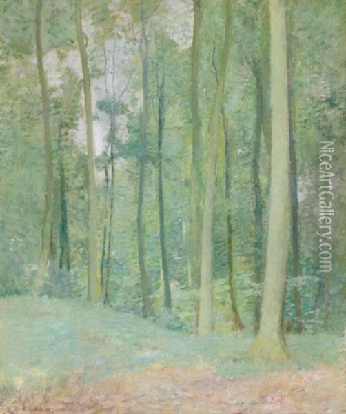 Wooded Landscape Oil Painting - Emil Carlsen